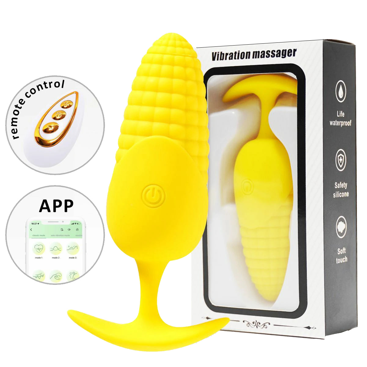 Wireless Corn Vibrating Butt Plug