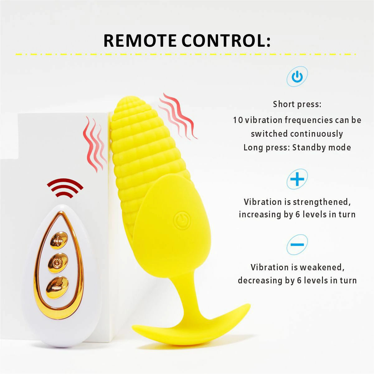 Wireless Corn Vibrating Butt Plug