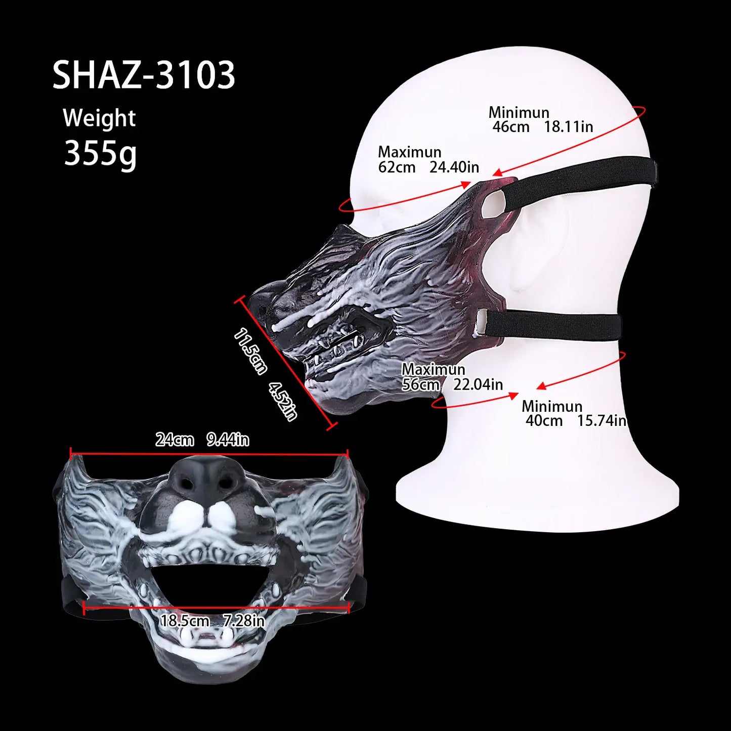 Wolf BDSM Mask – Bloodfang Raegor