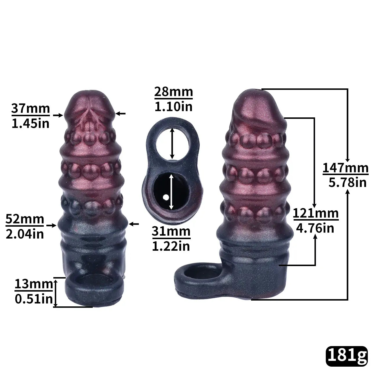 Platinum Silicone Fantasy Penis Sleeve
