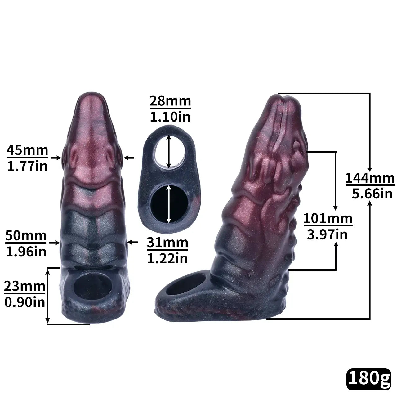 Platinum Silicone Fantasy Penis Sleeve