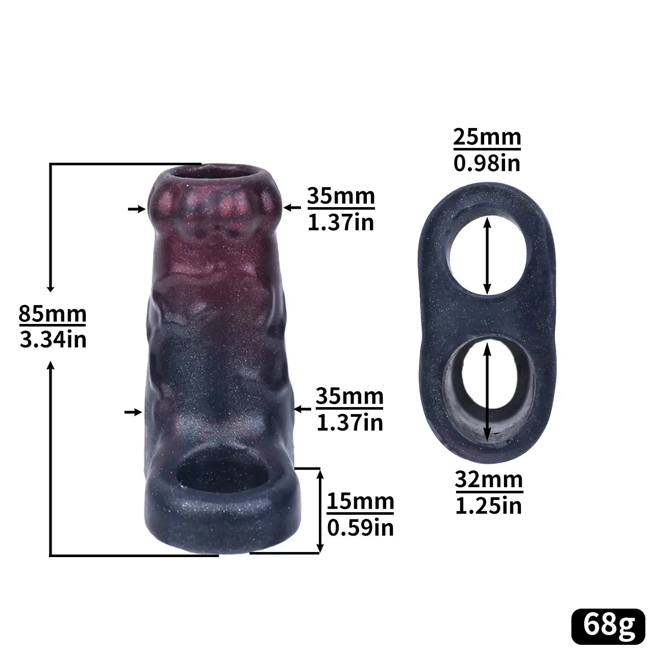 Platinum Silicone Fantasy Penis Sleeve