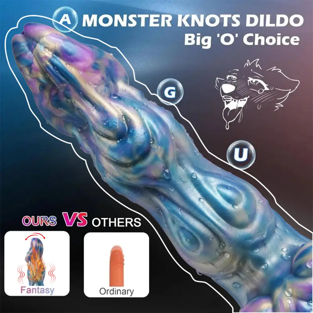 Wolf Knot Thrusting Fantasy Dildo 9.9 Inches