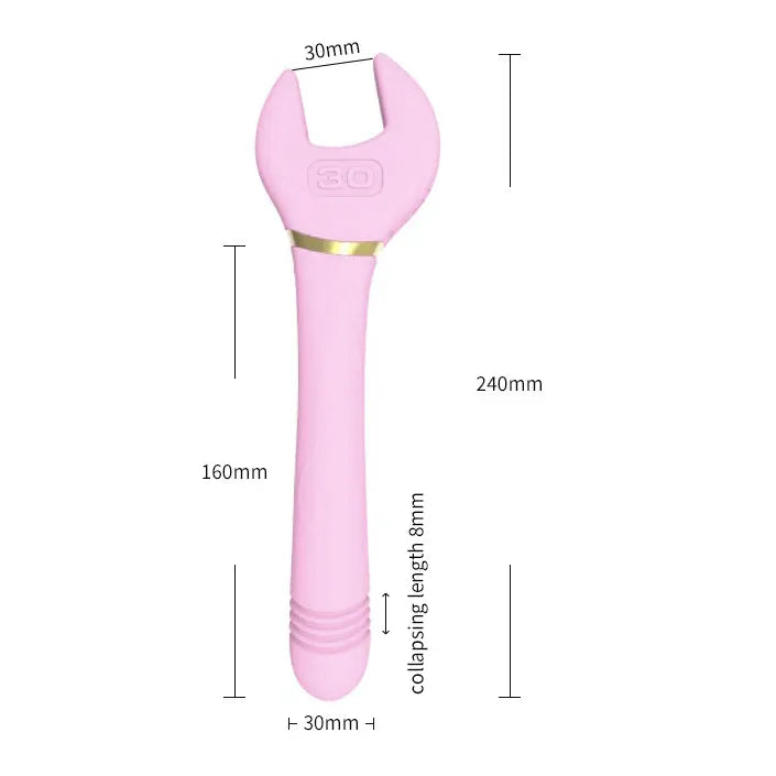 Wrench Thrusting G-Spot Vibrator with 10 Speeds