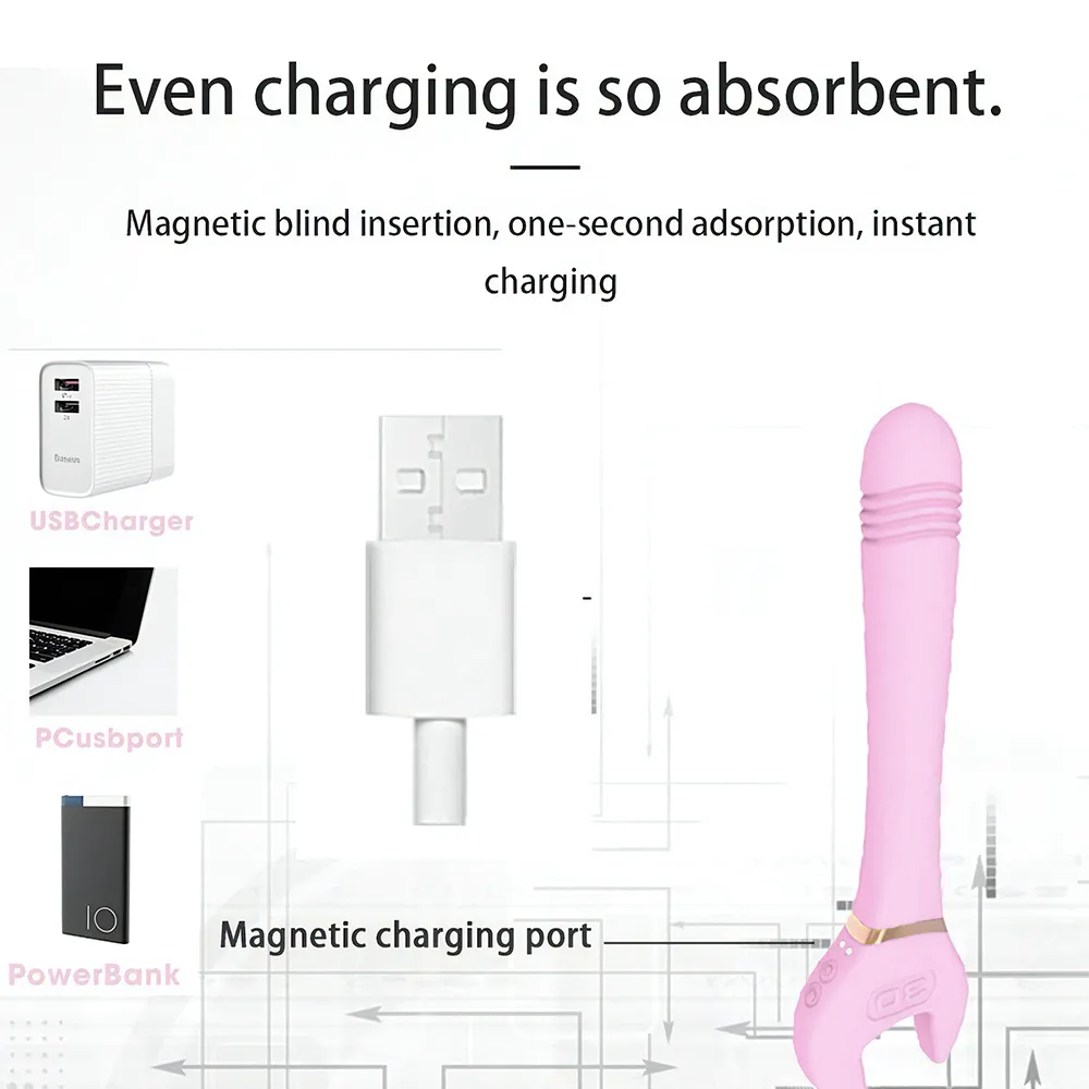 Wrench Thrusting G-Spot Vibrator with 10 Speeds