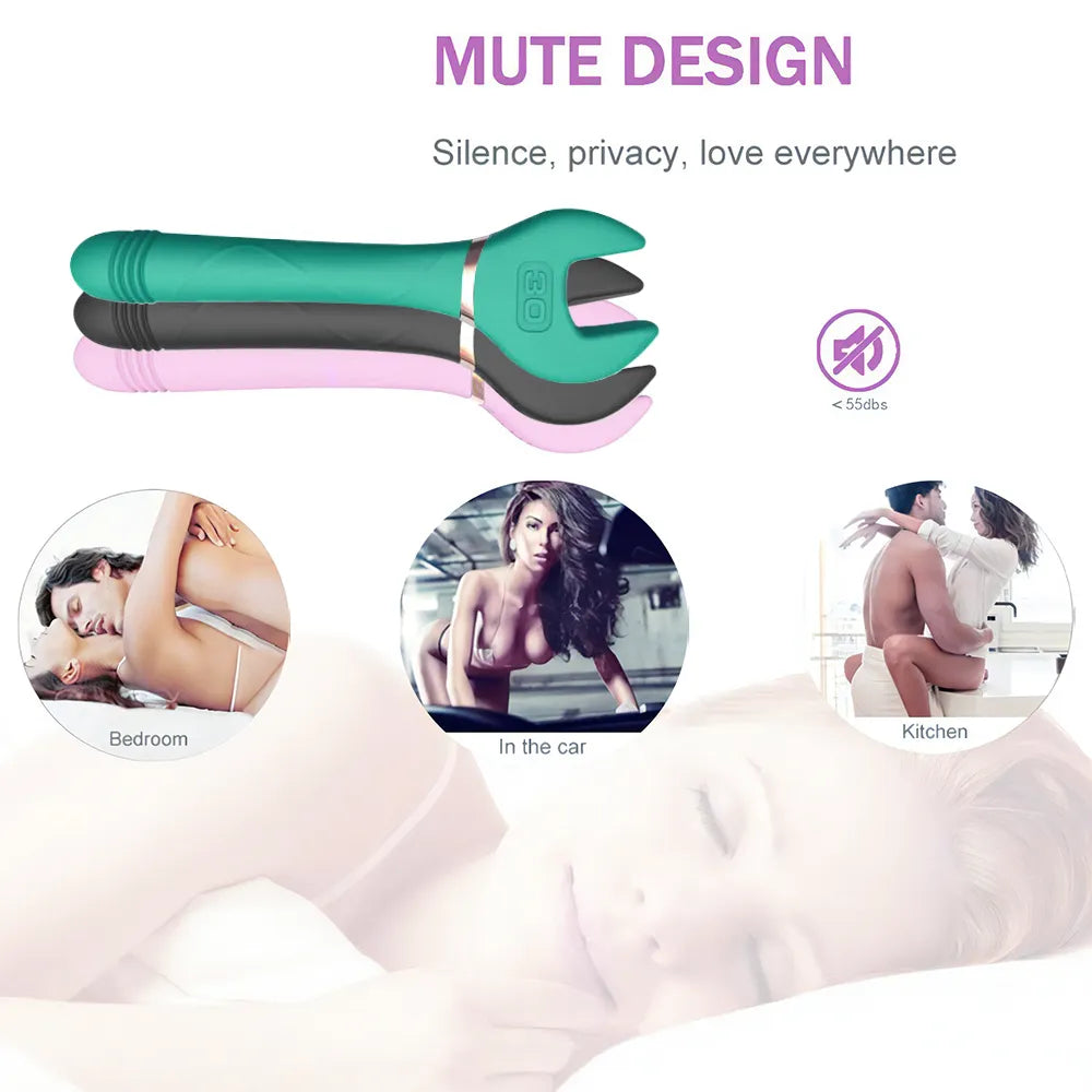 Wrench Thrusting G-Spot Vibrator with 10 Speeds
