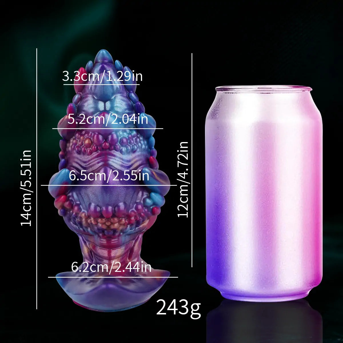 XR Brands Volkron - Silicone Fantasy Anal Plug