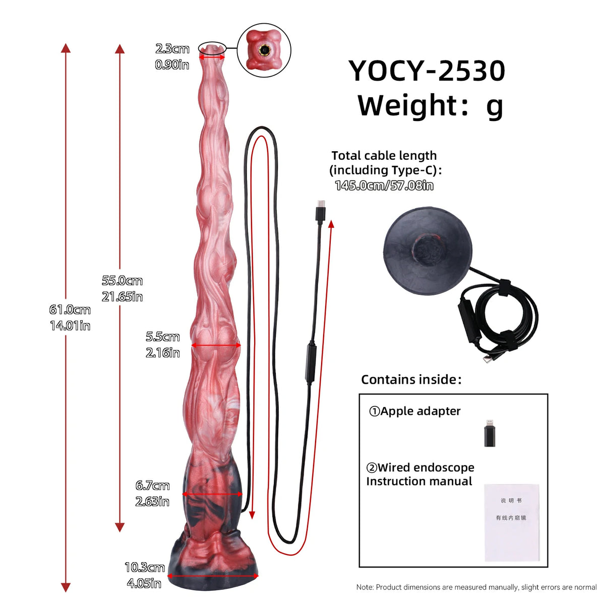 Endoscope Smart Octopus Monster Dildo 18.7 Inches