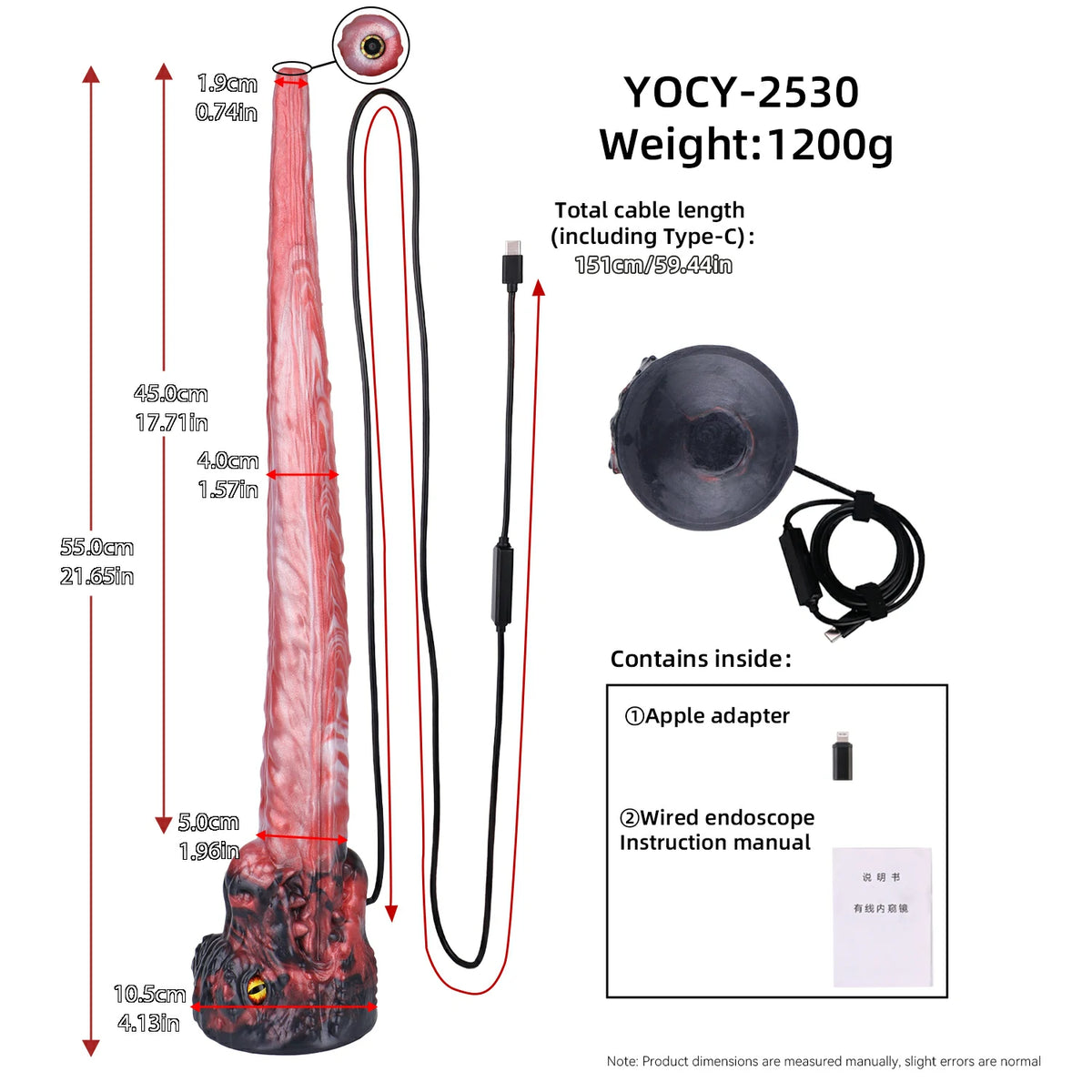 Endoscope Smart Octopus Monster Dildo 18.7 Inches