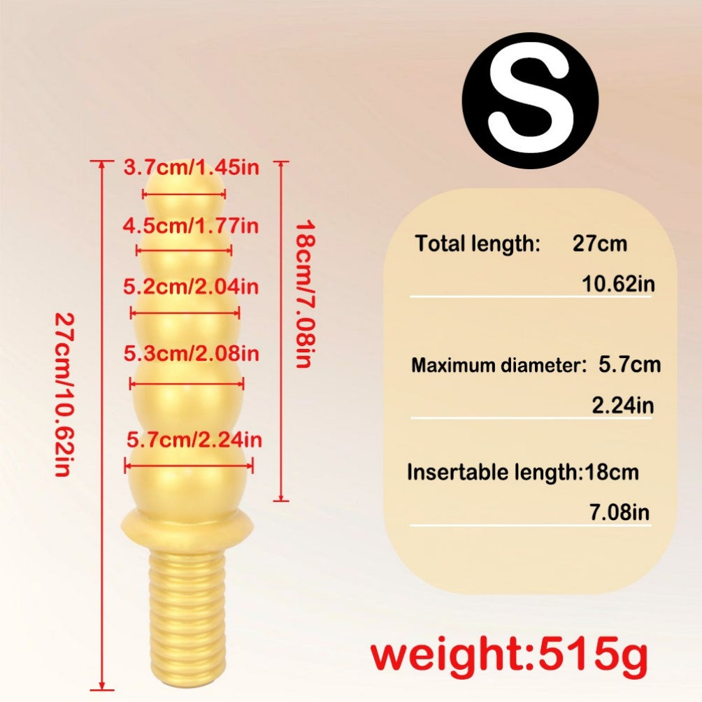 Handheld Fantasy Anal Beads Silicone Dildo - Female Fisting Expansion Masturbation Toy