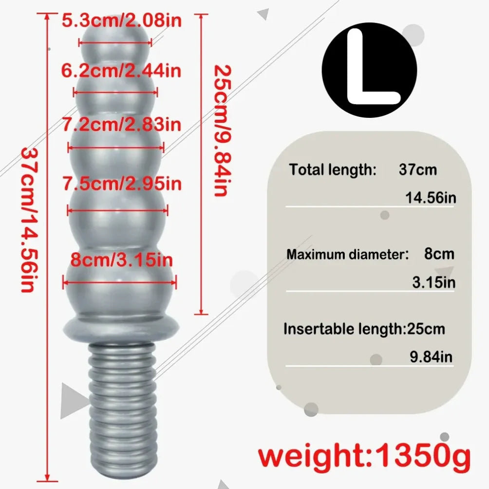 Handheld Fantasy Anal Beads Silicone Dildo - Female Fisting Expansion Masturbation Toy