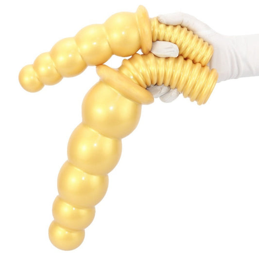Handheld Fantasy Anal Beads Silicone Dildo - Female Fisting Expansion Masturbation Toy