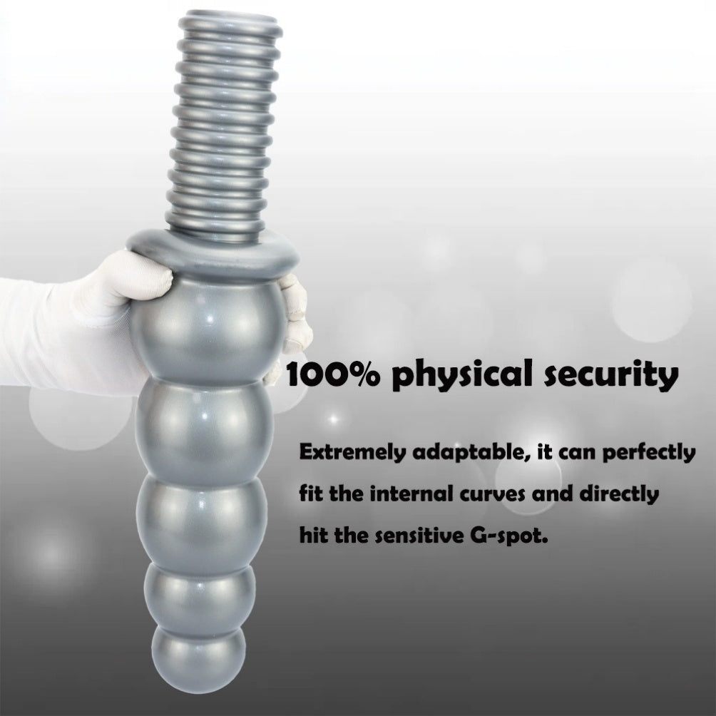 Handheld Fantasy Anal Beads Silicone Dildo - Female Fisting Expansion Masturbation Toy