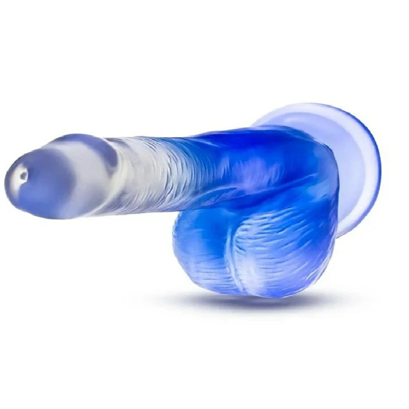 Realistic Clear Crystal Dildo with Hands-Free Suction Base