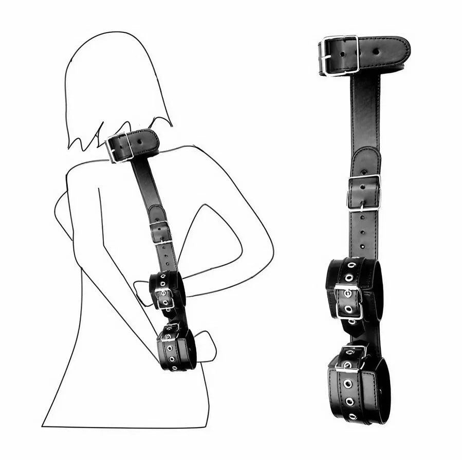Backhand Handcuffs Collar Sex Bondage