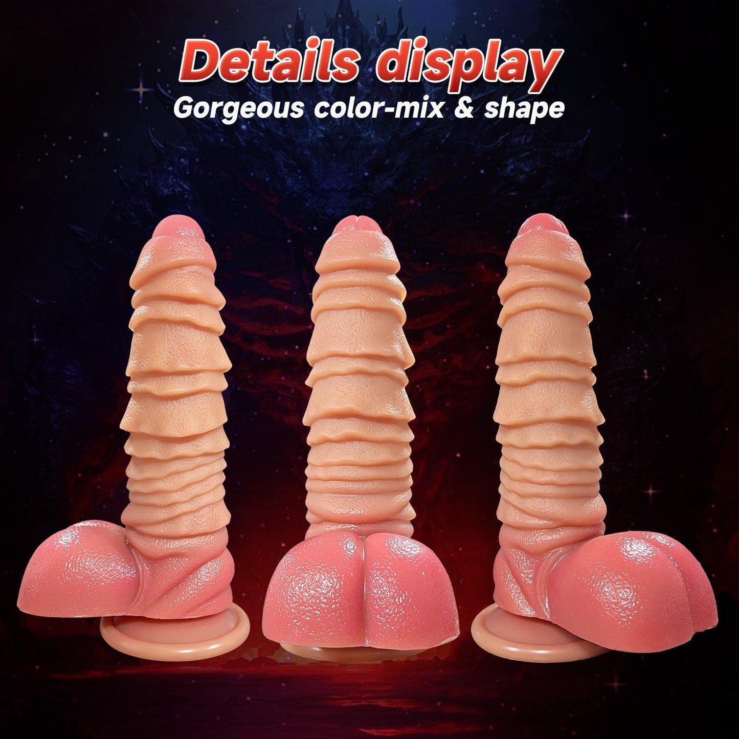 Bamboo Horse Textured Silicone Dildo