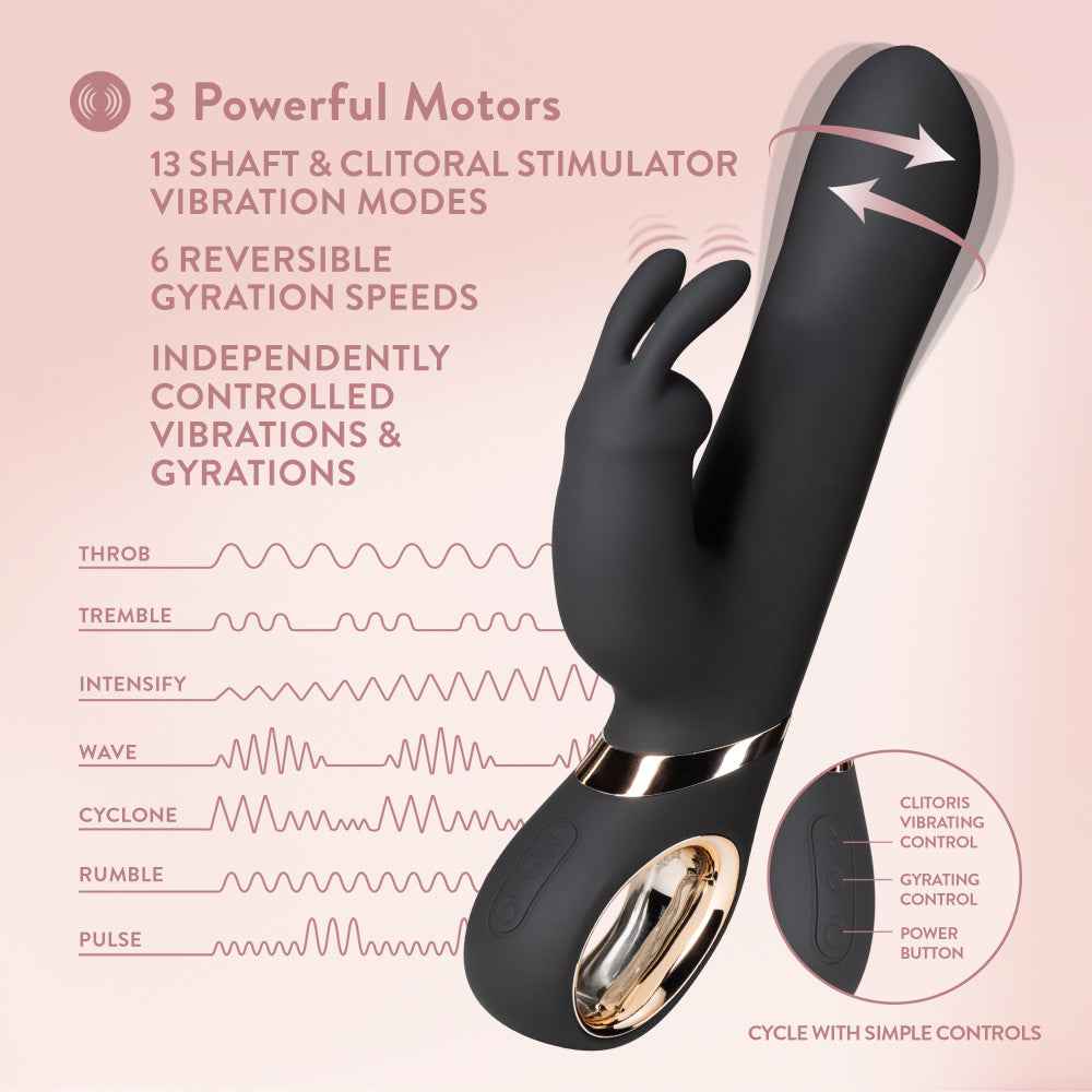 Blush Victoria G-Spot Black 9-Inch Rabbit Loop Handle Vibrator