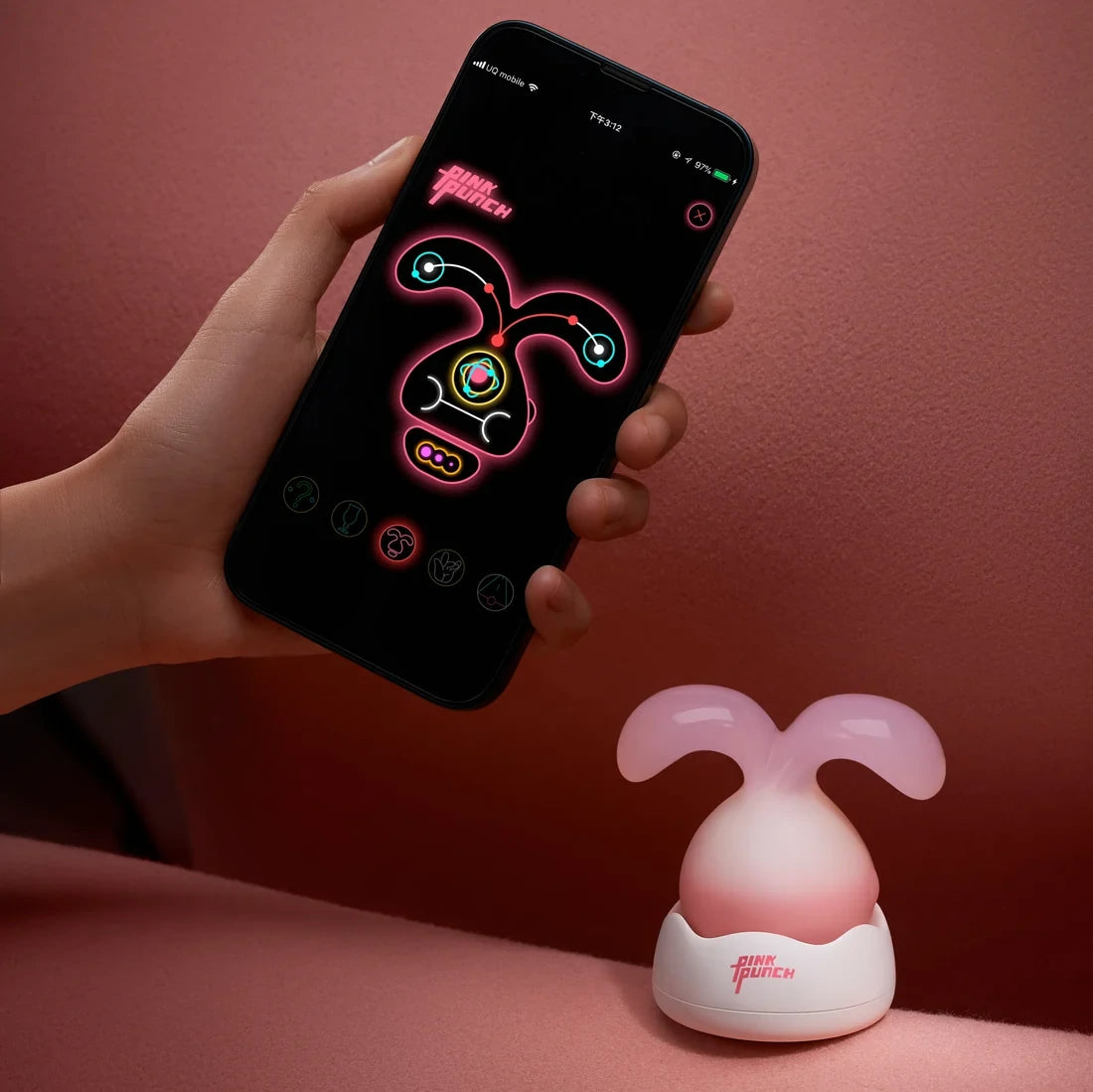 PINKPUNCH Dream Bunny App-Controlled Clitoral Suction Vibrator