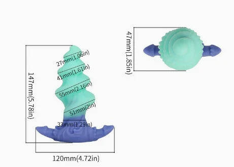 Liquid Silicone Ribbed Butt Plug