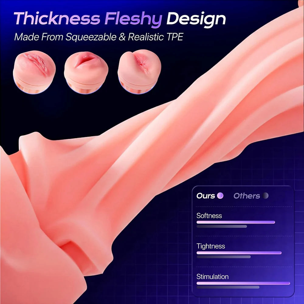 Xinghaoya Realistic Male Blowjob Stroker - Smart APP Control with 9 Vibration & 9 Suction Modes