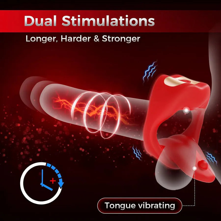 Seductive Lip Clitoral Tongue Penis Ring