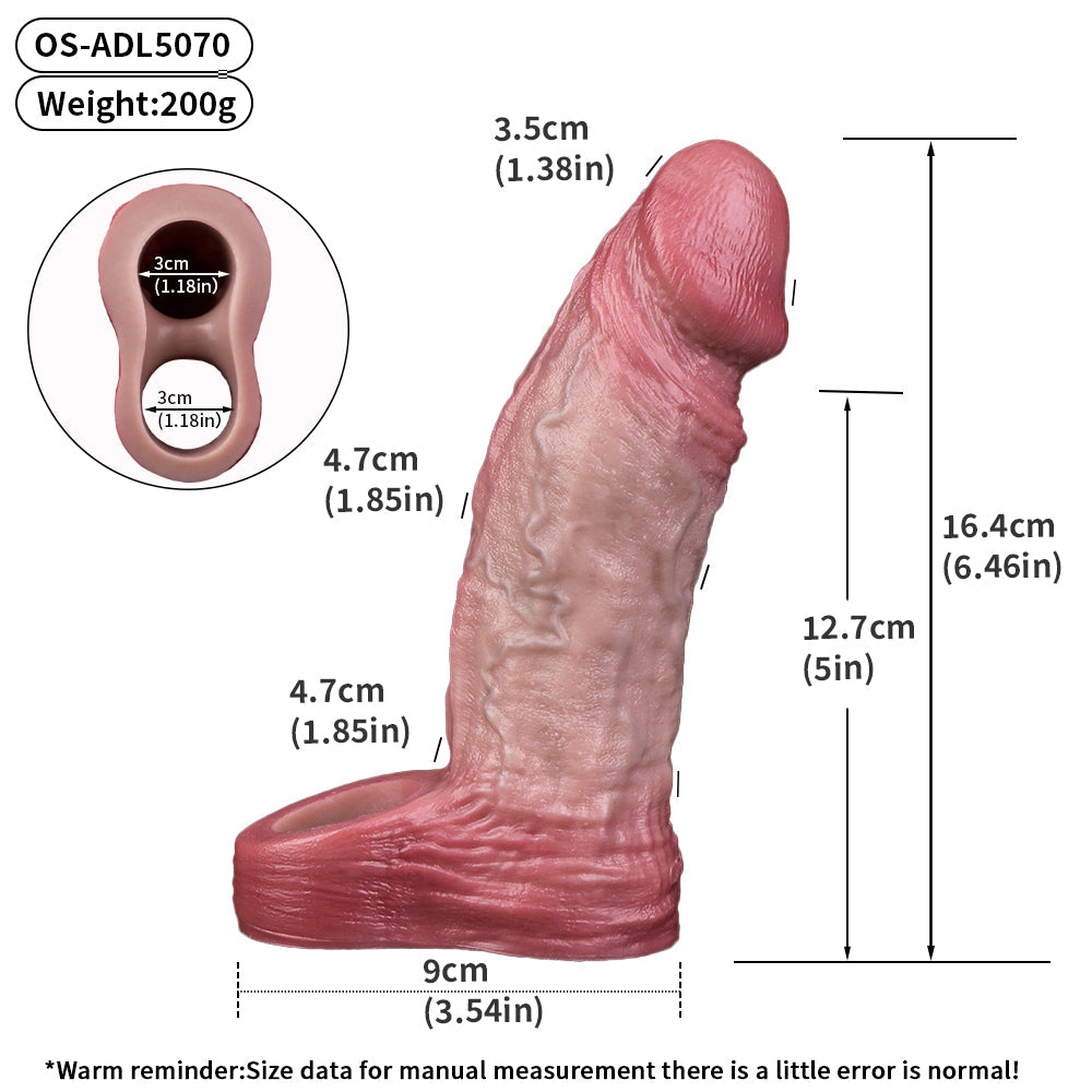 Silicone Real Feel Penis Sleeve Toys