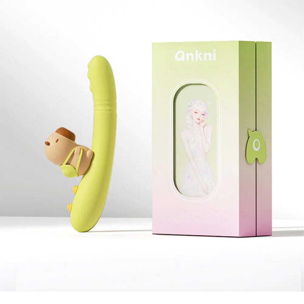 Cute Insertable Thrusting & Suction Stim Clit Vibe Detachable Vibrating Wand