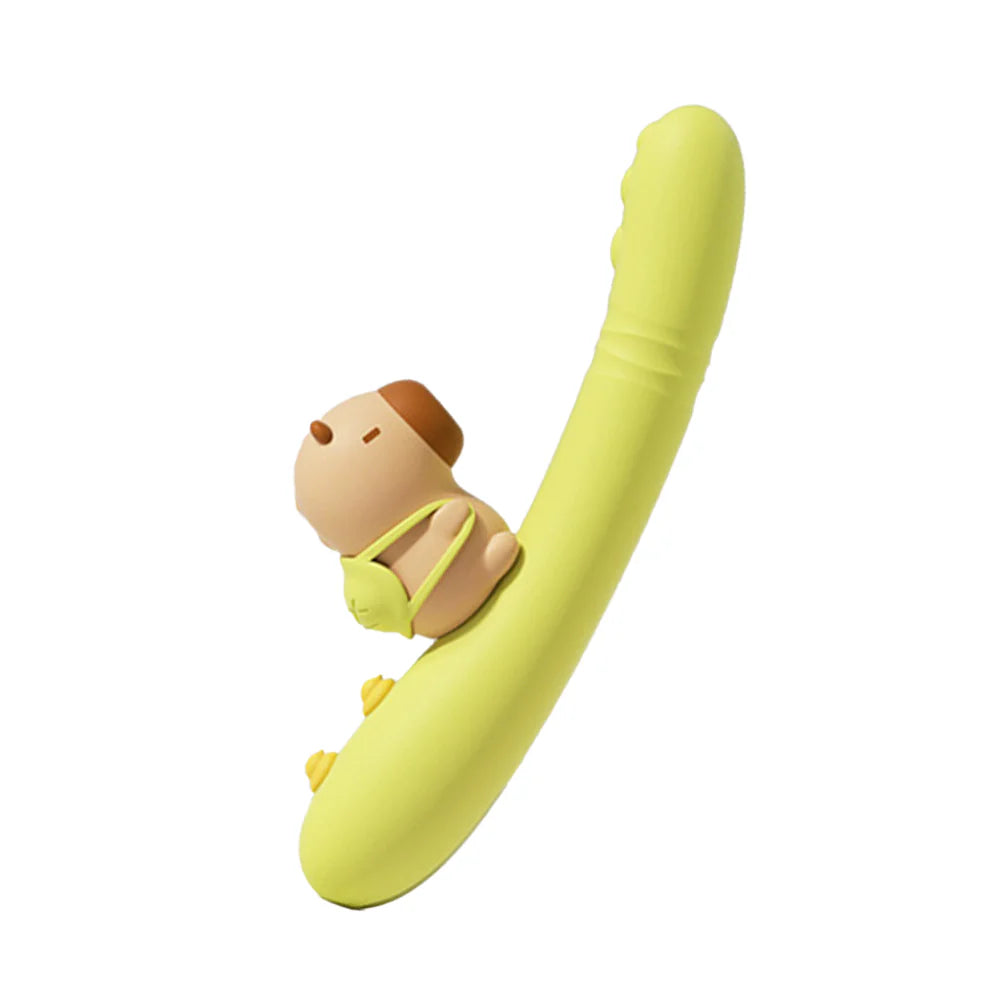 Cute Insertable Thrusting & Suction Stim Clit Vibe Detachable Vibrating Wand