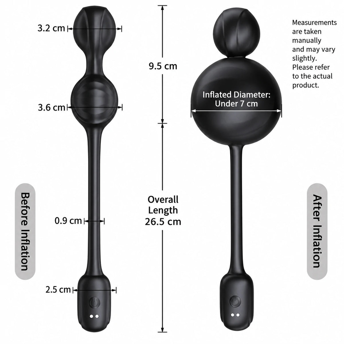 Inflatable Vibrating Butt Plug – Remote Control Expandable Anal Plug