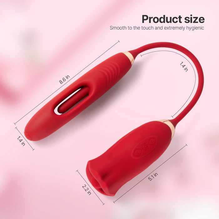 Hellofuntoys™ G Spot Flapping Vibrator with Kissing Function & Vibrating Tongue