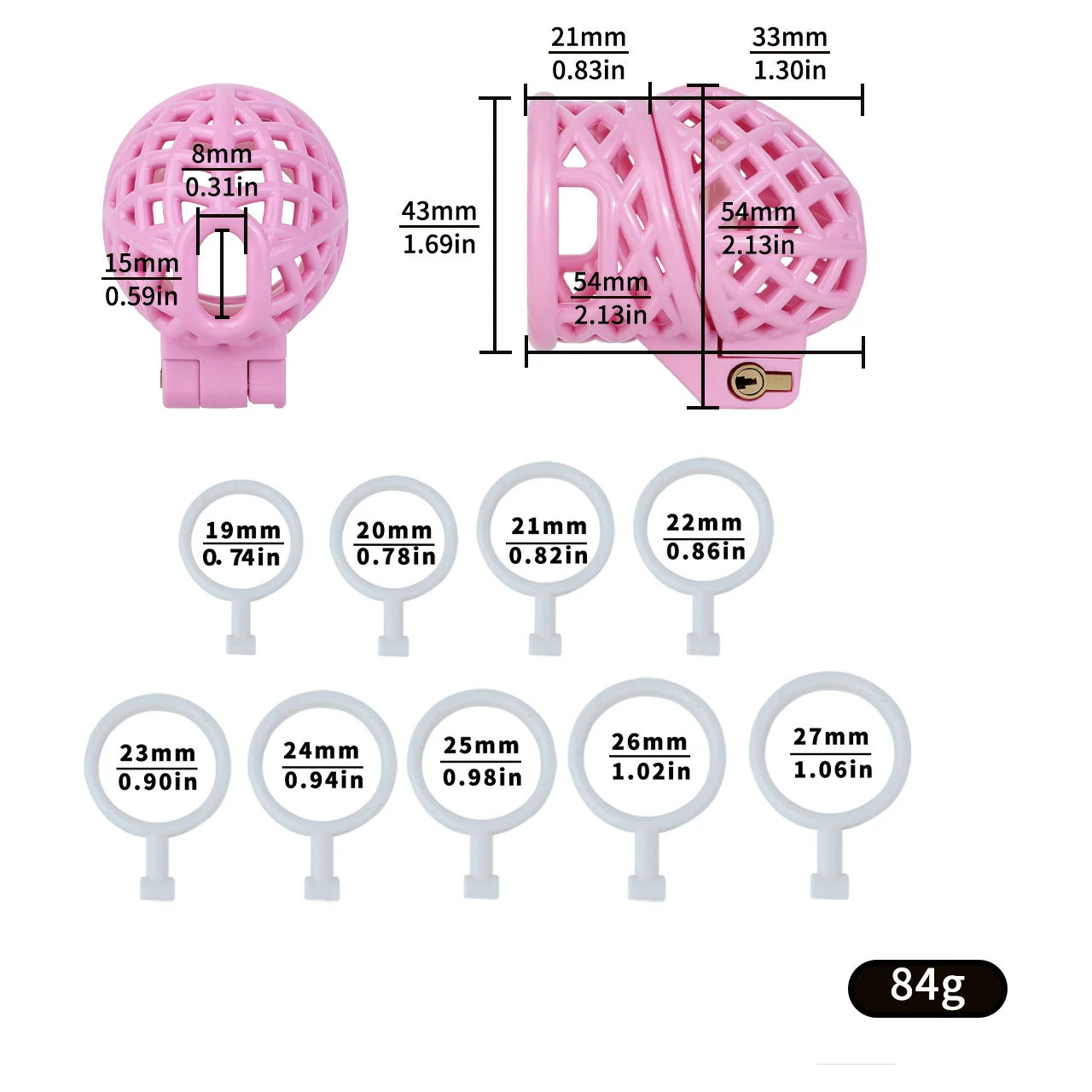Air Grid Ultra-Light Resin Chastity Cage