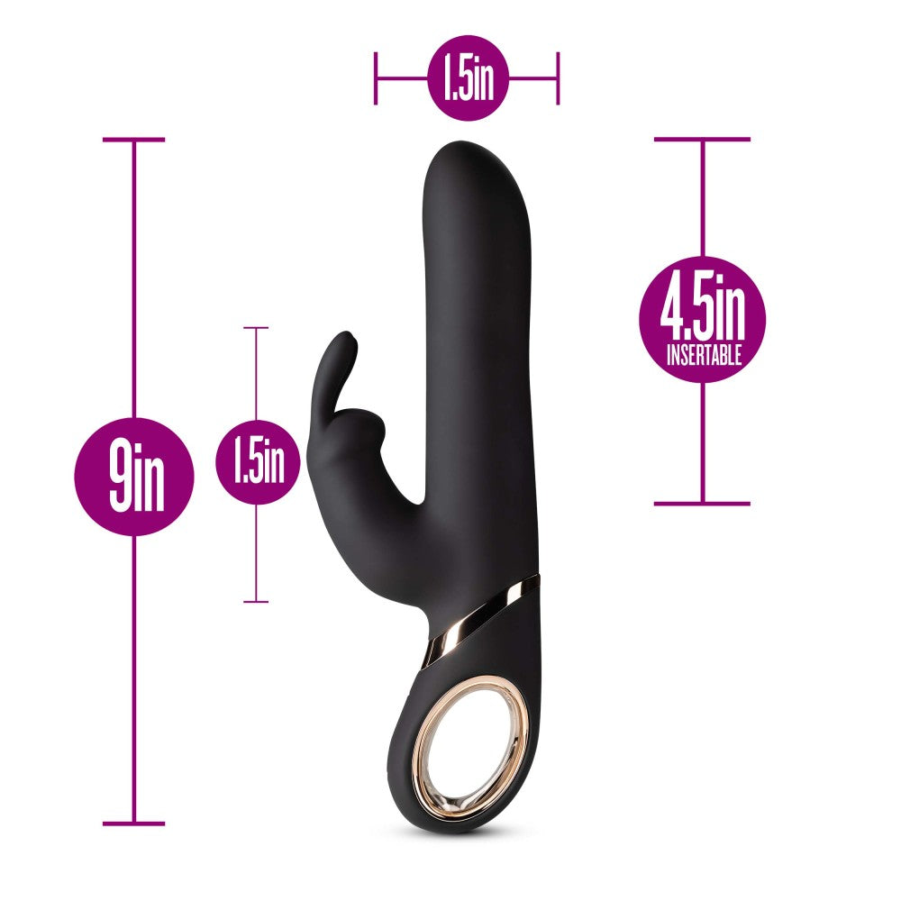 Blush Victoria G-Spot Black 9-Inch Rabbit Loop Handle Vibrator