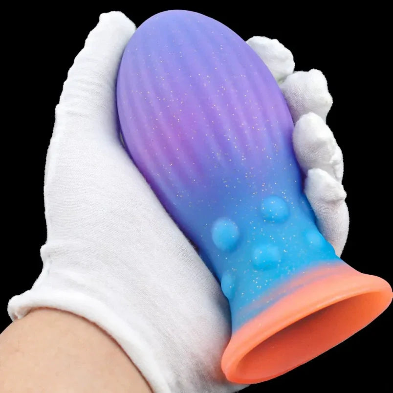 Glowing Silicone Fantasy Fist Dildo Butt Plug - Ruined Orgasm Anal Expansion BDSM Toys