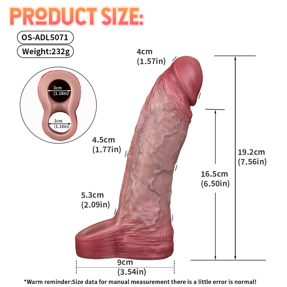 Silicone Real Feel Penis Sleeve Toys