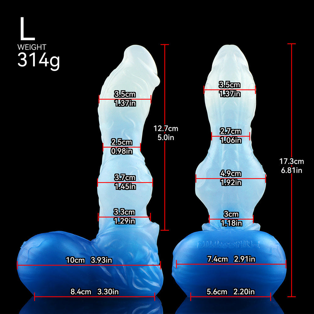 Silicone Wolf King Knotted Dildo