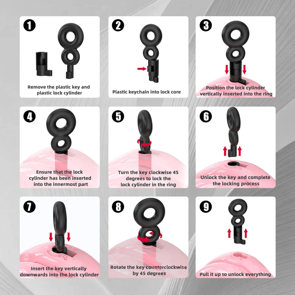 Venusfun Dog Head Shaped Male Chastity Cage Set with Adjustable Waist Harness