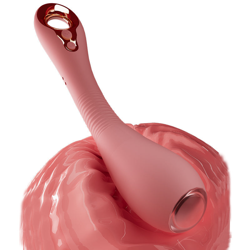 Endoscopic Vibrating Dildo Anal Toys - 360° Bendable Heat Endoscope Vibrator Women Masturbator