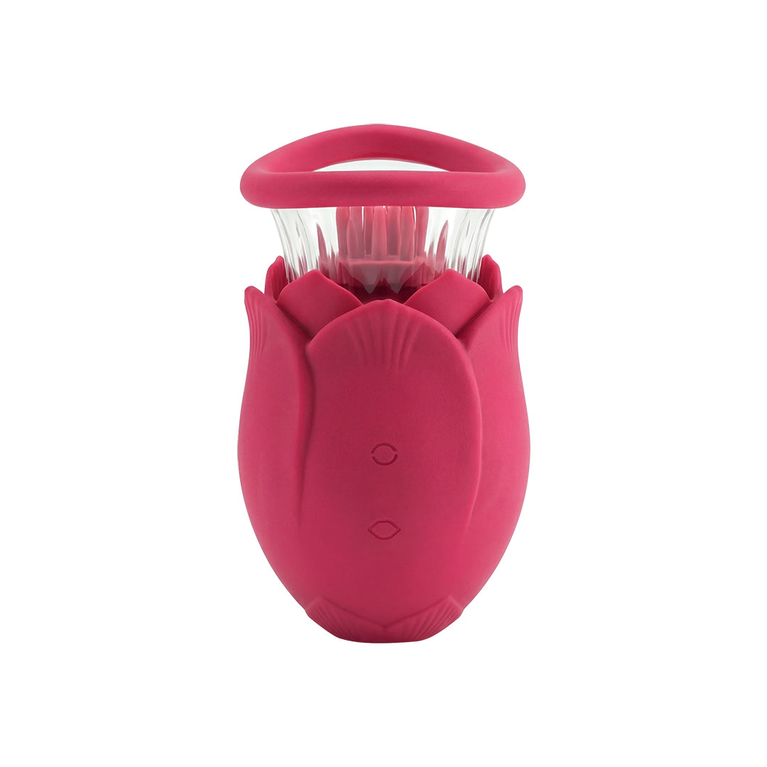 Crimson Bloom Sucking & Rotating Vibrator
