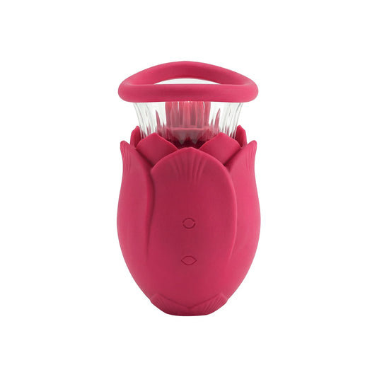Crimson Bloom Sucking & Rotating Vibrator