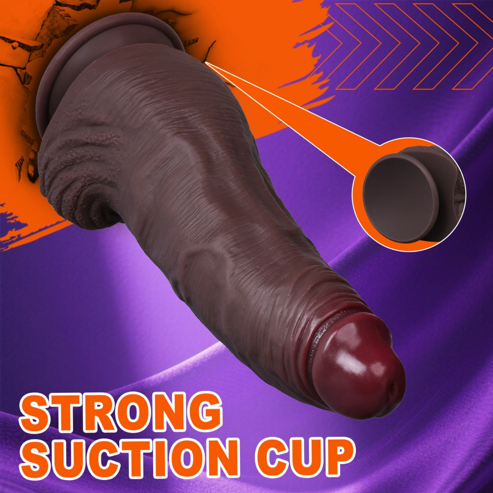 Flesh-Like Silicone Suction Cup Dildo - 10.72 Inch Long Dildo for Women Masturbating