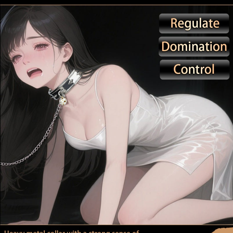 SM Stainless Steel Metal Traction Collar – Conquest Domination and Submission Bondage Set