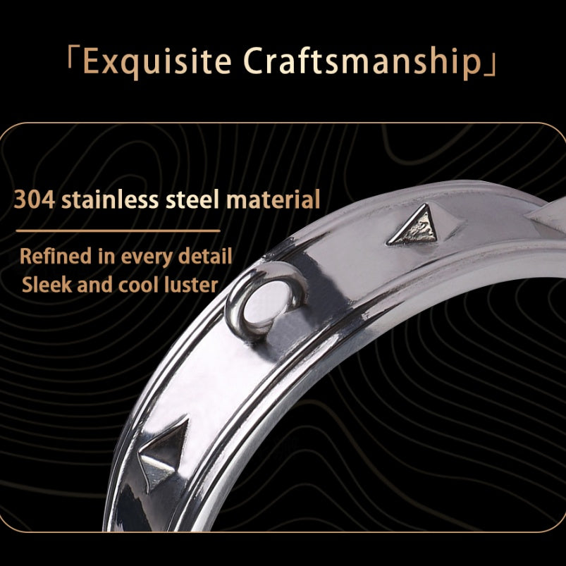 SM Stainless Steel Metal Traction Collar – Conquest Domination and Submission Bondage Set