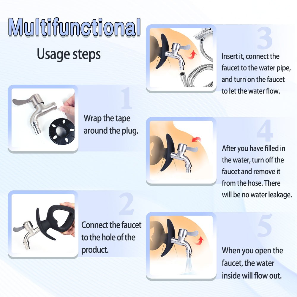 Faucet-Connectable Anal Plug Kit