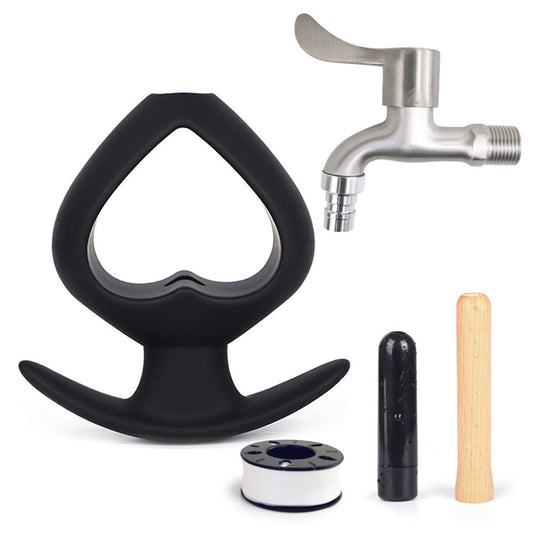 Faucet-Connectable Anal Plug Kit