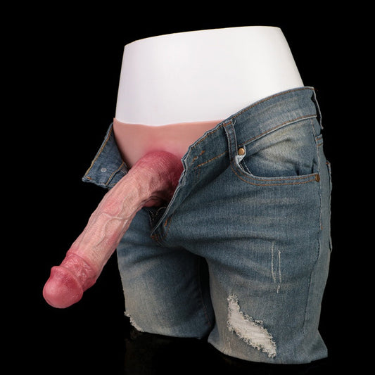 Flesh Skin Long Cock Sleeve Sheath Underwear 9 Inches