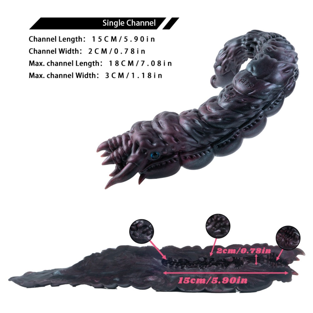 Deep Cave Worm Single-Channel Fantasy Sex Doll - Alien Creature Pocket Pussy for Otherworldly Pleasure