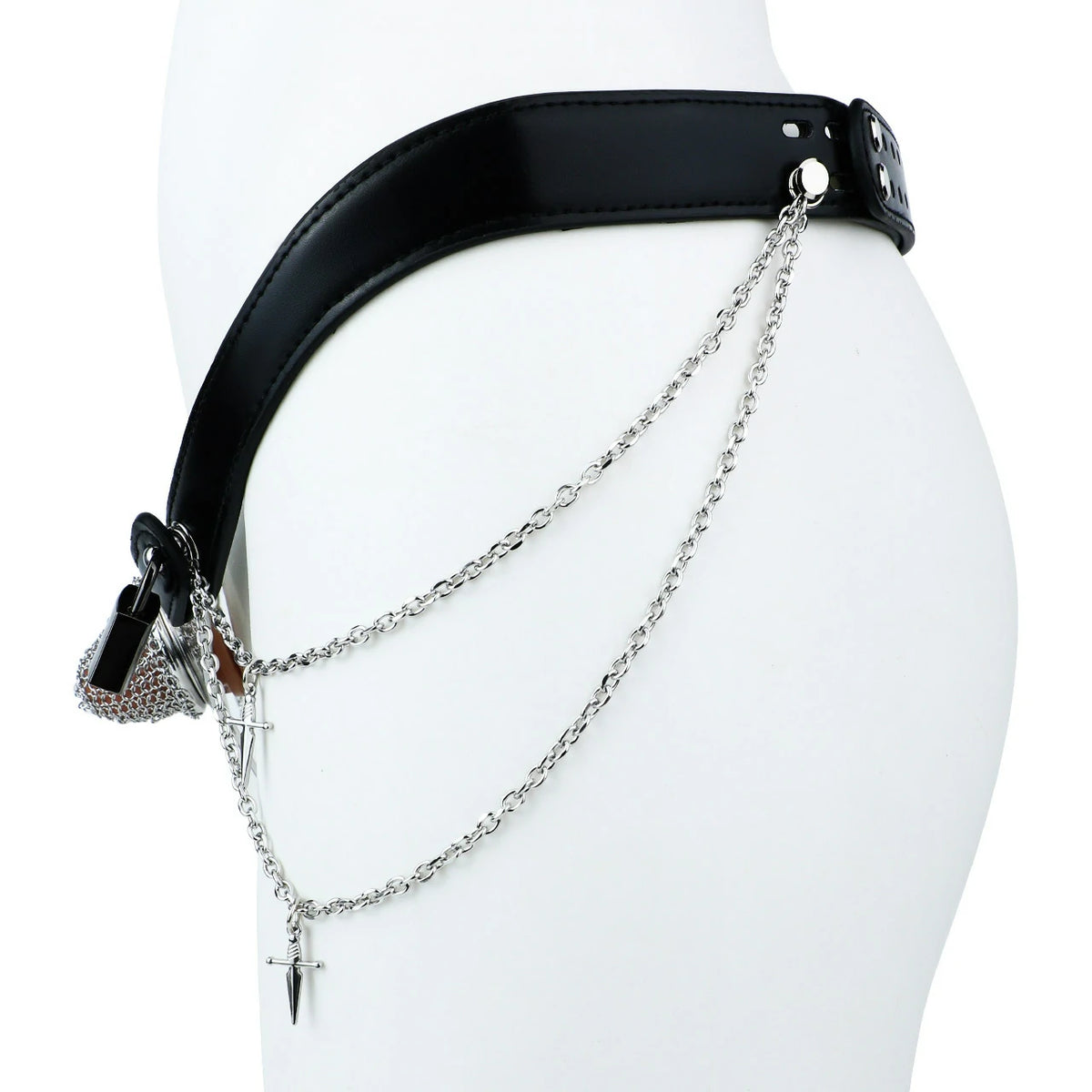 Chainmail Inspired Metal Chastity Cage
