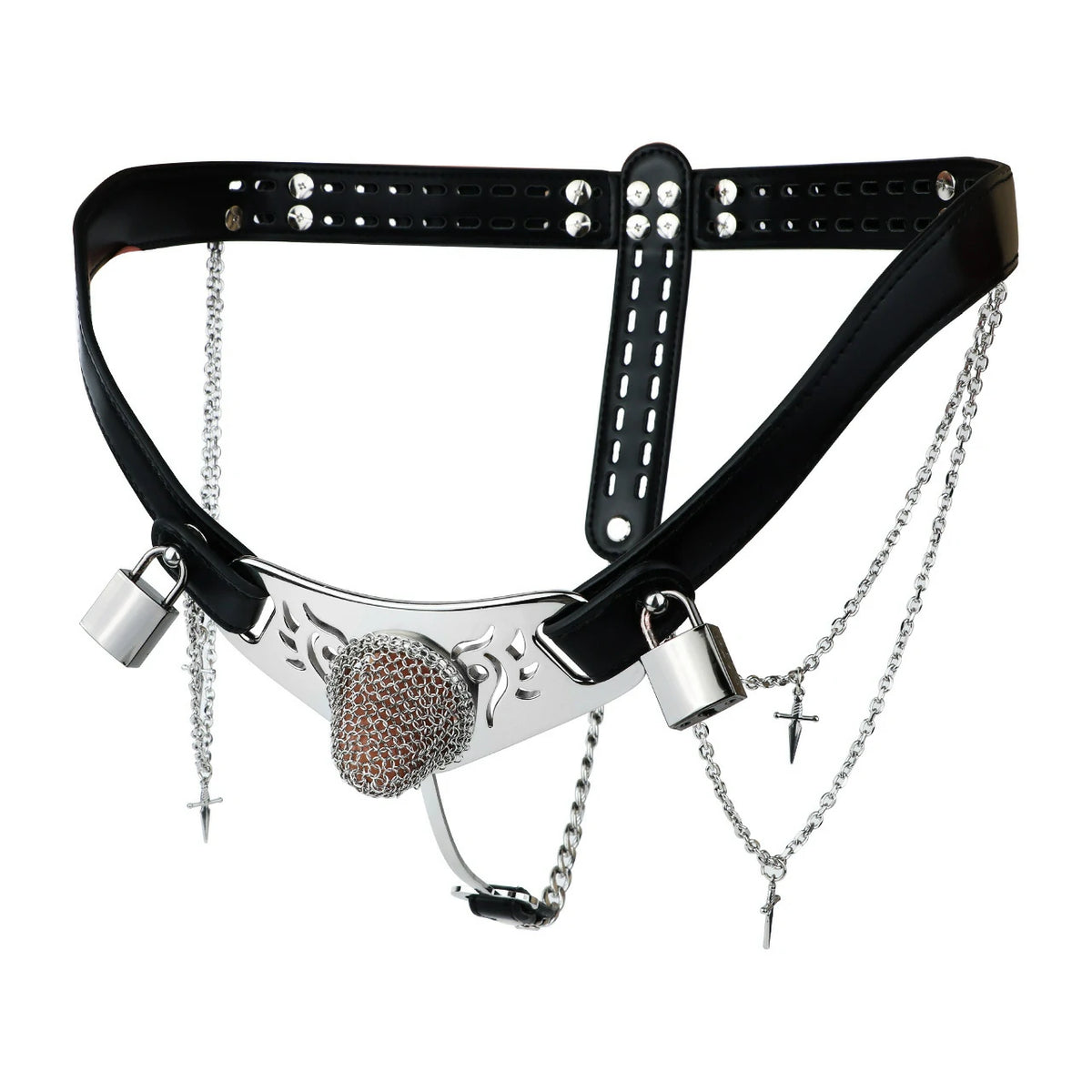 Chainmail Inspired Metal Chastity Cage