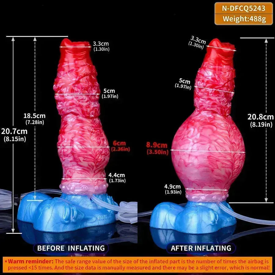 Inflatable Cum Dildo Sex Toy