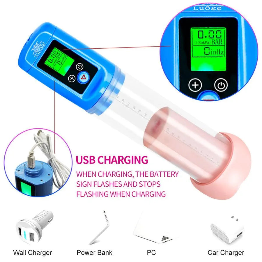 LCD Display Penis Enlargement Pump